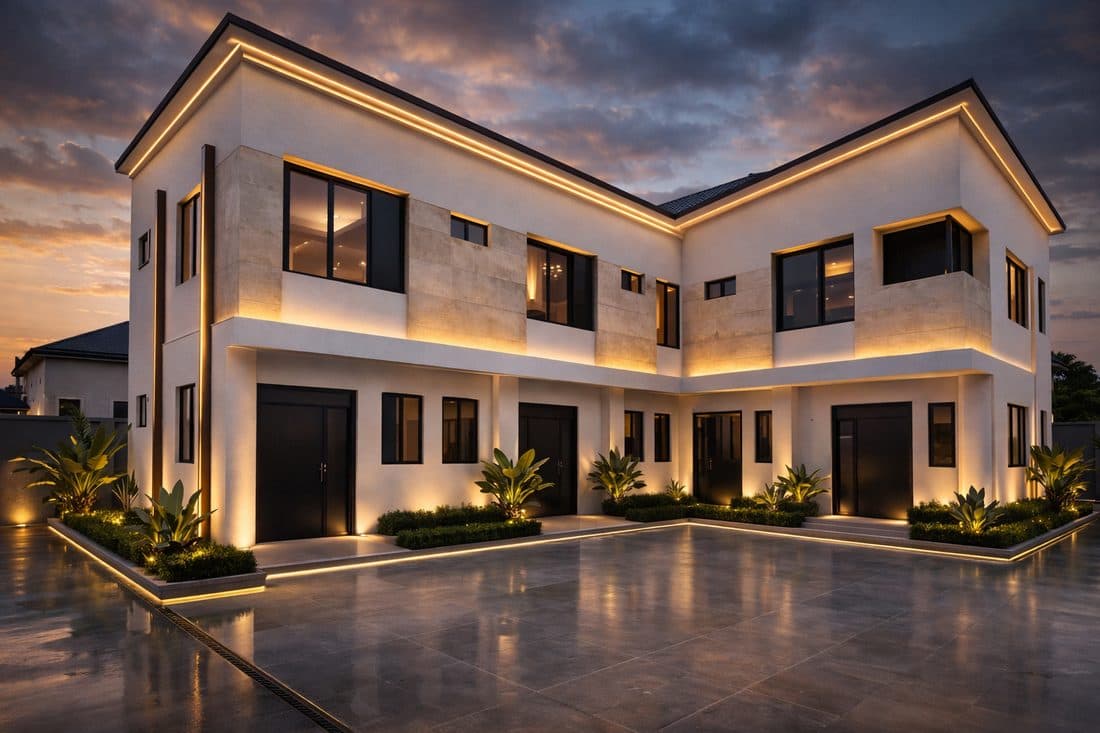 A Milk & Honey property at dusk